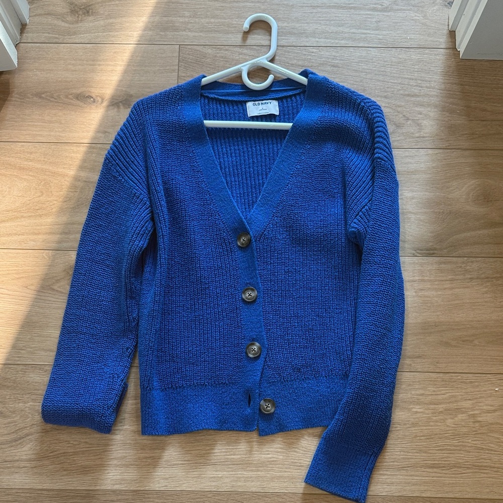 Old Navy Royal Blue Cardigan Sweater